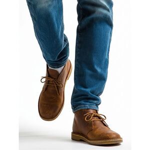 EUC CLARKS Men’s Original Dessert Boot Chukka Brown Leather Crepe Soles - Size 9